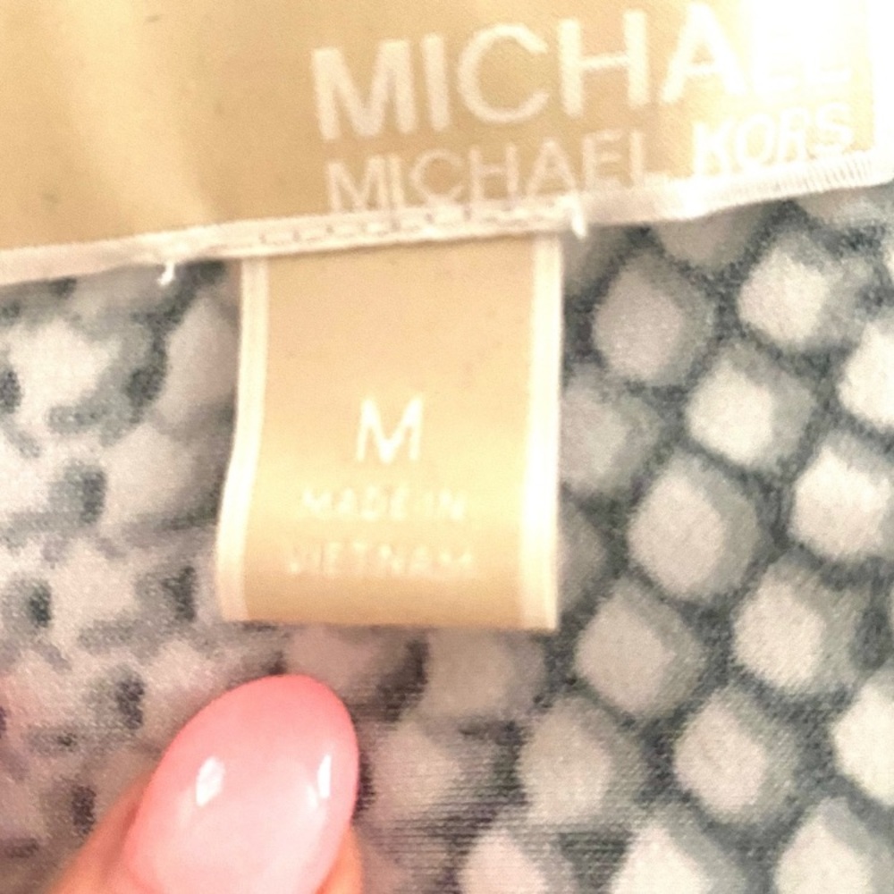 Michael Kors Faux Wrap Side Buckle Dress Medium - Picture 12 of 13